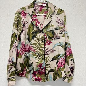 TOMMY BAHAMA Women's Size Small Pajama Long‎ Sleeve Shirt Floral